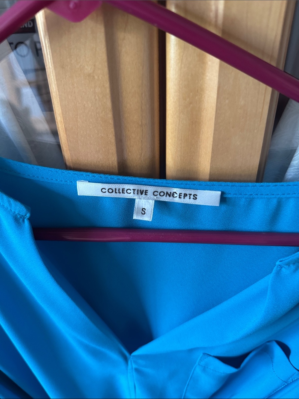 Collective Concepts Turquoise Tie-Waist Wrap Dress - Picture 2 of 4